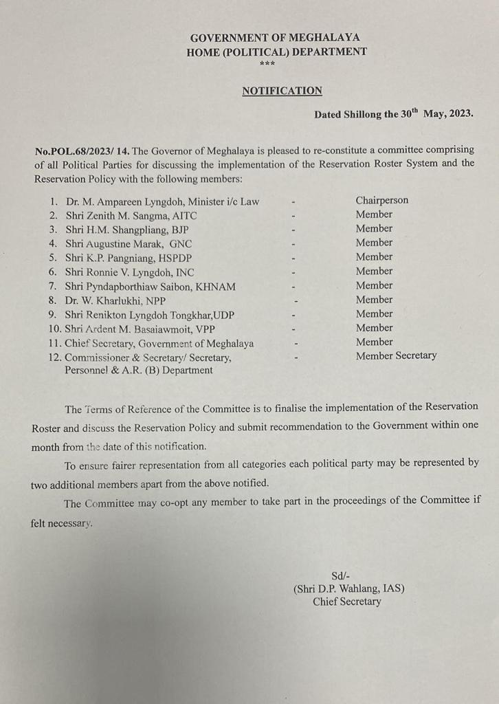 Panel on roster & reservation gets one month to complete task ...