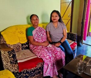 (From left) Gyana Sangma and daughter Moumita Sangma. Photo by MM