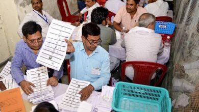 A counting centre in Meerut. UNI photo