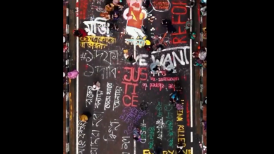 A video grab of the Bangladesh protest from a post on X, formerly Twitter, by @artnaama