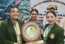 St Edmund’s HS School team with the champion's trophy. Photo sourced