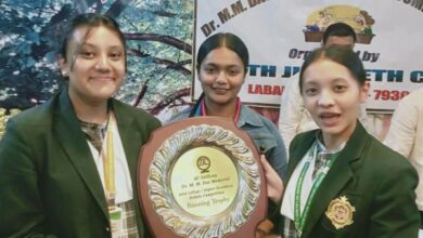 St Edmund’s HS School team with the champion's trophy. Photo sourced