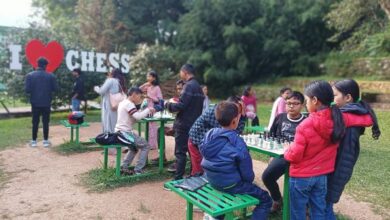 The chess arena at Phan Nonglait Park in the city. Photo by MM