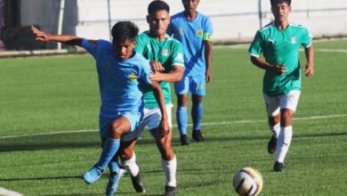 Nongrim Hills in blue, Rangdajied United in green-white 3. Photo sourced