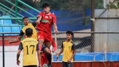 Shillong Lajong in red, Nongrim Hills in yellow and black. Photo sourced