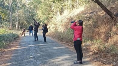 The birders in Shillong on Saturday. Photo by MM