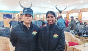 Forest Rangers Nangpheseng (left) and Malobika Das in Kaziranga, Assam. Photo by MM