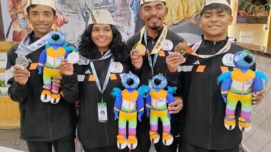 The state kayakers at the National Games in Uttarakhand. Photo sourced