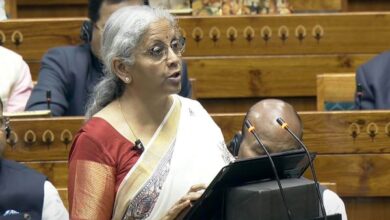 Nirmala Sitharaman presents the Budget 2025 in the Lok Sabha on Saturday. UNI photo