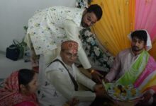 A video grab of a moment from Raja's wedding. Sourced from Swati Shaiwal in arrangement with Raja's family in Indore