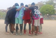 The children of Sonagachhi sex workers after the training session at a football ground in North Kolkata. Photo by MM