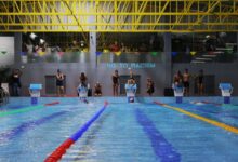 Swimming demonstration in progress. Photo sourced