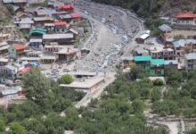 Flood protection work was done in Dharali after the 2013 disaster. Image from Mongabay India