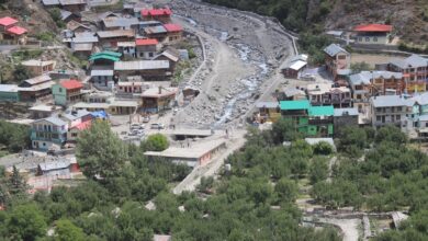 Flood protection work was done in Dharali after the 2013 disaster. Image from Mongabay India