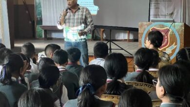 Local green activist Jefferson Kynjing speaks at the Mission LiFE event. Photo sourced