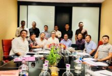 Meeting of North East Zone state representatives, with MCA Honorary Secretary Rayonald Kharkamni and Honorary Treasurer Dhrubajyoti Thakuria. Photo sourced