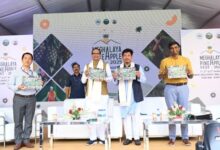 Shivraj Singh Chouhan and Conrad Sangma at the Meghalaya Pineapple Festival in New Delhi on Friday. Photo sourced
