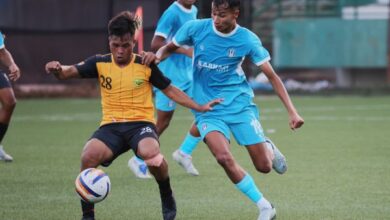 SPL 2025: Rangdajied United in blue, Nongrim Hills in yellow-black. Photo sourced