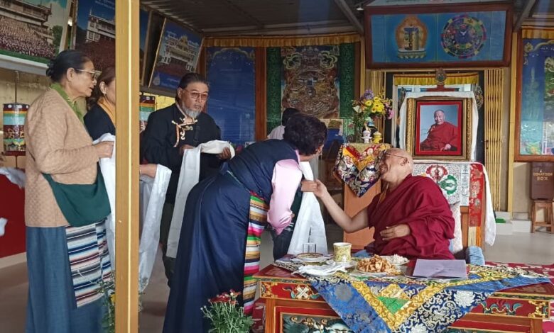 Geshe Lhakdor meets members of the Tibetan community at the Lumparing monastery in Shillong. Later, he spoke to Sunday Monitor about the Tibetan struggle. Photo by MM