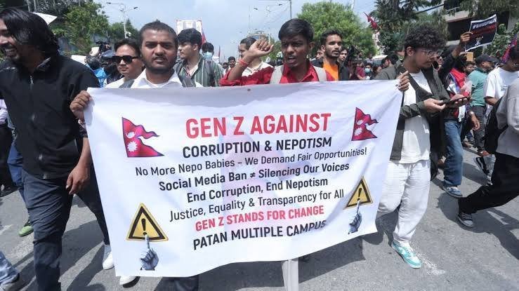 Nepal protest image courtesy: X handle of @zoo_bear