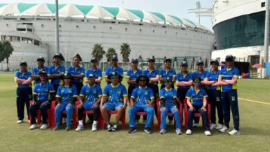 The U-19 Women's T20 team with officials. Photo sourced
