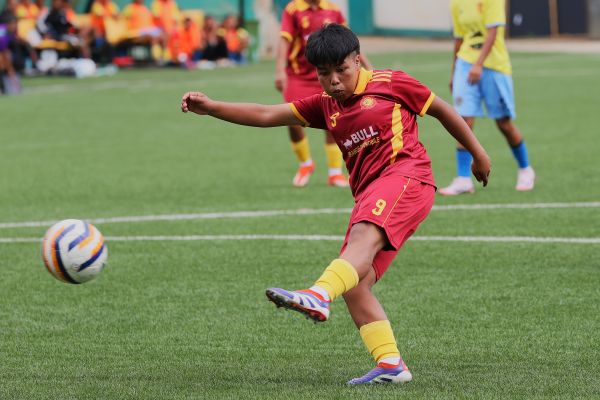 MWSL 2025: Laitkor's Iaraplang Nongrum fires in a goal. Photo sourced
