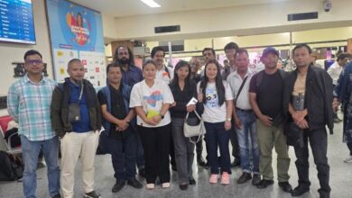 The state journalists at Guwahati airport. Photo sourced