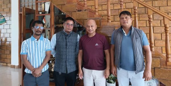 JNC submitted a memorandum to MP Ricky Syngkon (second from right) about the delay in NH-6 construction. Photo sourced
