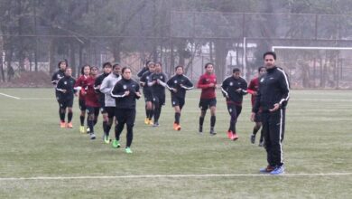 A file photo of the Indian senior women's national team training in Shillong in 2016