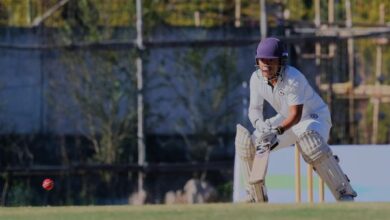 Cooch Behar Trophy: Sikkim's Denree Lepcha prepares to play an unorthodox scoop shot. Photo sourced