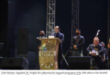 Neiphiu Rio addressing the inaugural programme