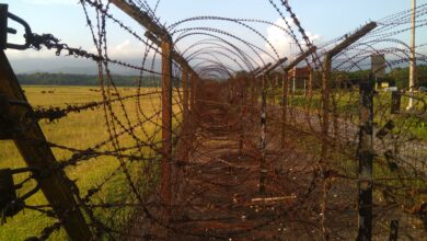 The Indo-Bangladesh border  fence in East Khasi Hills  File photo by MM