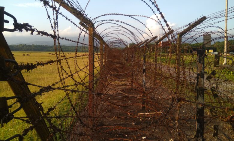 The Indo-Bangladesh border  fence in East Khasi Hills  File photo by MM