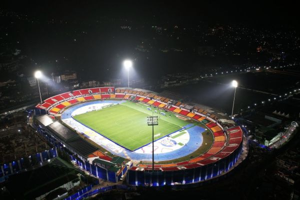 An aerial view of the  JN Stadium in Shillong. Photo sourced