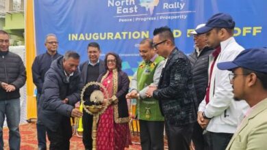 Meghalaya MLA AL Hek inaugurates the North East Integration Rally in Kolkata on Sunday. Photo sourced