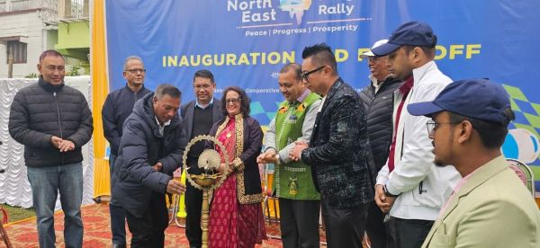 Meghalaya MLA AL Hek inaugurates the North East Integration Rally in Kolkata on Sunday. Photo sourced