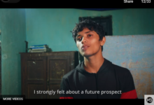 A video grab from the short film.