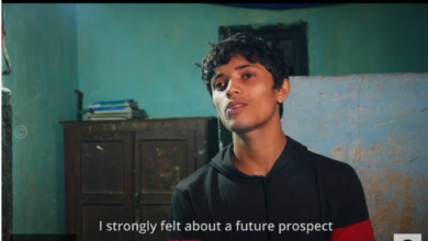 A video grab from the short film.