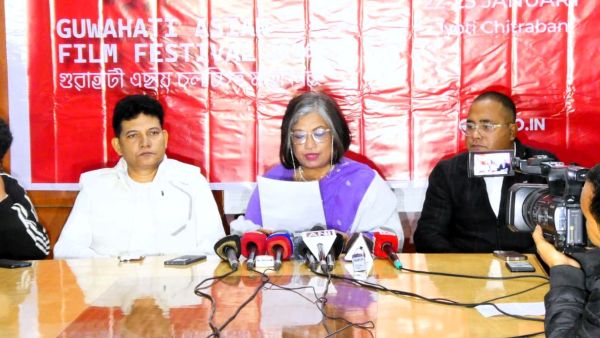 Guwahati Asian Film Festival director Monita Borgohain addresses the media in Guwahati. Photo sourced