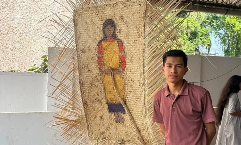 James Alfred Rymbai at Kochi-Muziris Biennale in Kochi, Kerala. Photo courtesy Instagram