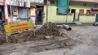 Repair of the damaged pipeline at Bhagirathpura in Indore in progress. Photo by author