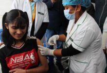 Cervical cancer vaccination drive in city. Photo sourced