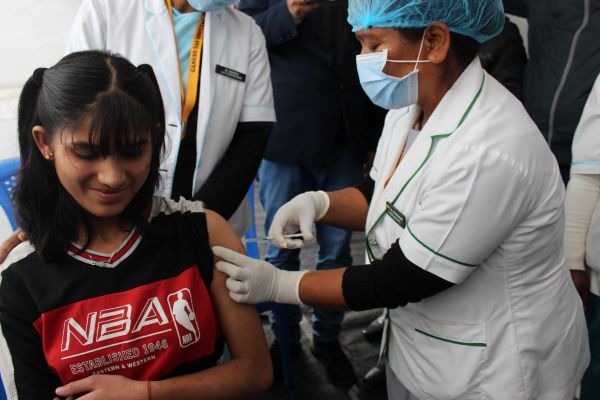 Cervical cancer vaccination drive in city. Photo sourced