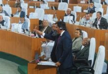 Conrad Sangma engages in a war of words with the opposition over ILP. Photo by MM