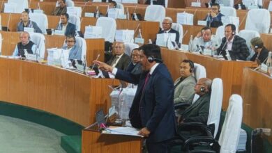 Conrad Sangma engages in a war of words with the opposition over ILP. Photo by MM