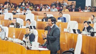 Conrad Sangma speaks on Day 2 of the Bdget session 2026 on February 17. Photo by MM