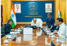 Khemchand Singh's first Cabinet meeting. Photo from the Facebook page of the Government of Manipur.