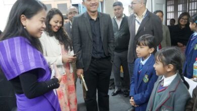 Students interact with Chief Guest Tolino Chishi at the NECTAR event. Photo sourced