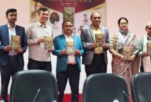 Daniel Stone Lyngdoh (third from left) at the launch of the book